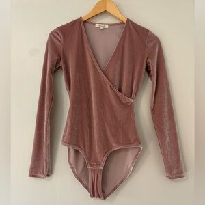 MADEWELL Velvet Wrap Bodysuit